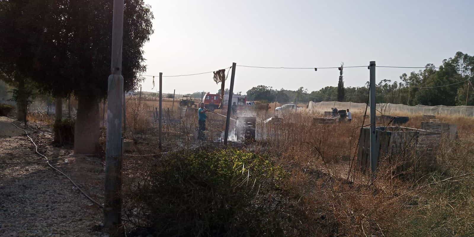טרור בלוני התבערה נמשך: שריפה הוצתה במועצה האזורית שדות נגב