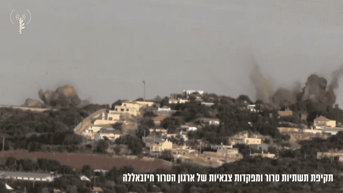 צפו בתיעוד: כוחותינו מחיל האוויר משמידים תשתיות טרור של חיזבאללה בלבנון